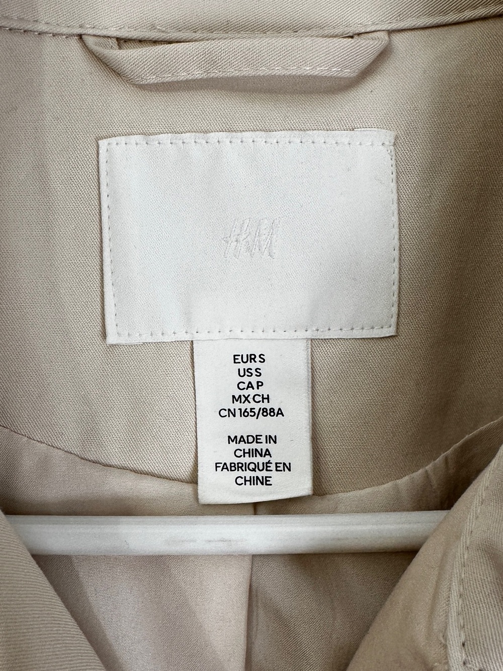 H&M Beige Trench Coat with Belt NWOT - Picture 4 of 12